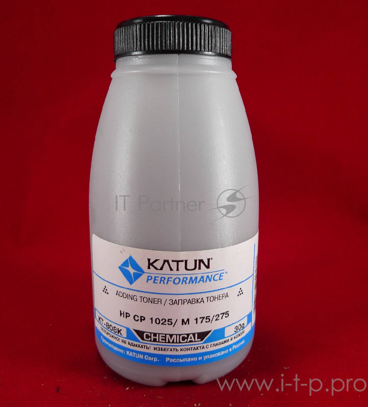 Тонер HP CP 1025/M 175/275 черный, химический (фл.30г.) Katun фас. Россия