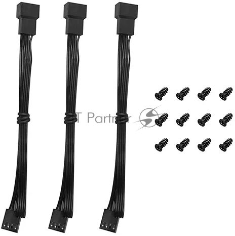 Вентилятор корпусной DeepCool FD12 V2 (3 шт.), 120 мм, 500-2500 об/мин, 32.32-35.66 дБ, 4 pin PWM, без подсветки