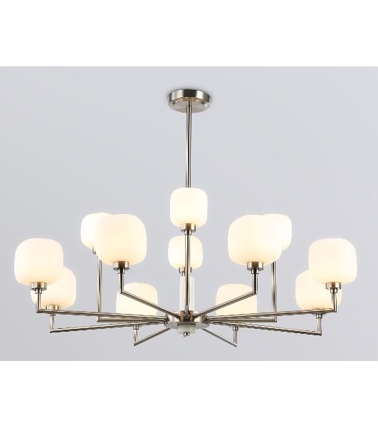 Люстра Ambrella light LH53005/12 SN/FR сатин никель/белый матовый G9*12 max 40W D910*680