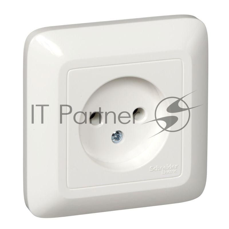 Розетка 1-м СП Прима 10А IP20 без заземл. бел. (опт. упак) SchE RS10-184-B
