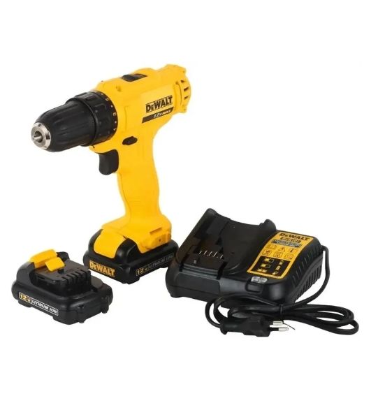 Дрель-шуруповерт DeWalt DCD700D2, 12 В, 2 Ач, 24 Нм, щеточный