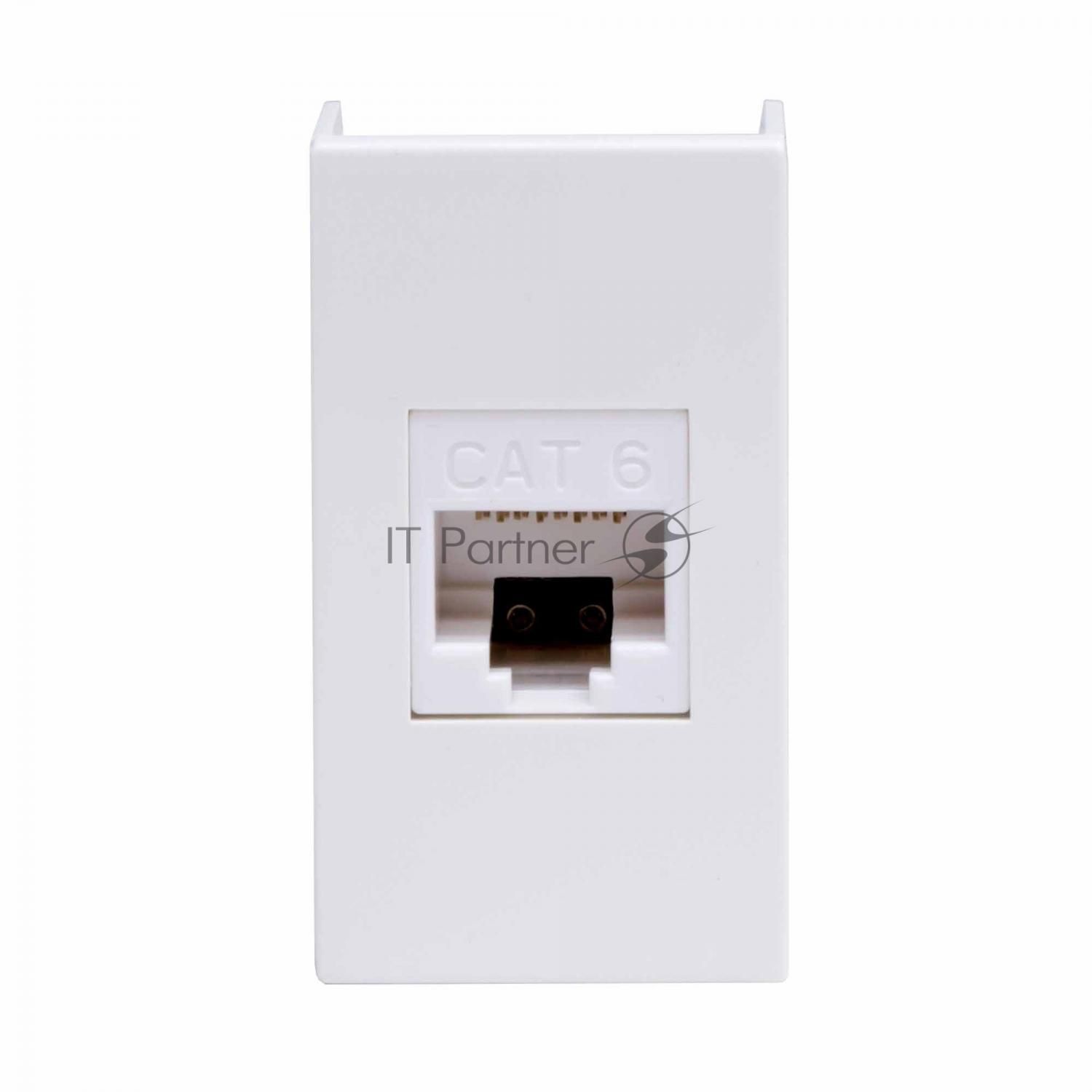 Розетка компьютерная DKC Viva 45058 RJ-45 кат.6, неэкранированная, 8P8C, Hyperline, Dual IDC, белая, 1 модуль