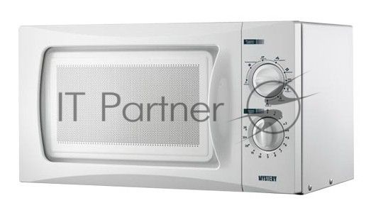 Микроволновая печь Mystery MMW-2009G белый, 20 л, 700 Вт, переключатели - поворотный механизм