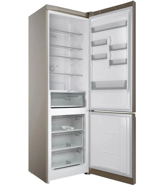 Холодильник Hotpoint HT 6200 BZ бронзовый двухкамерный 240/83л морозилка снизу, No Frost