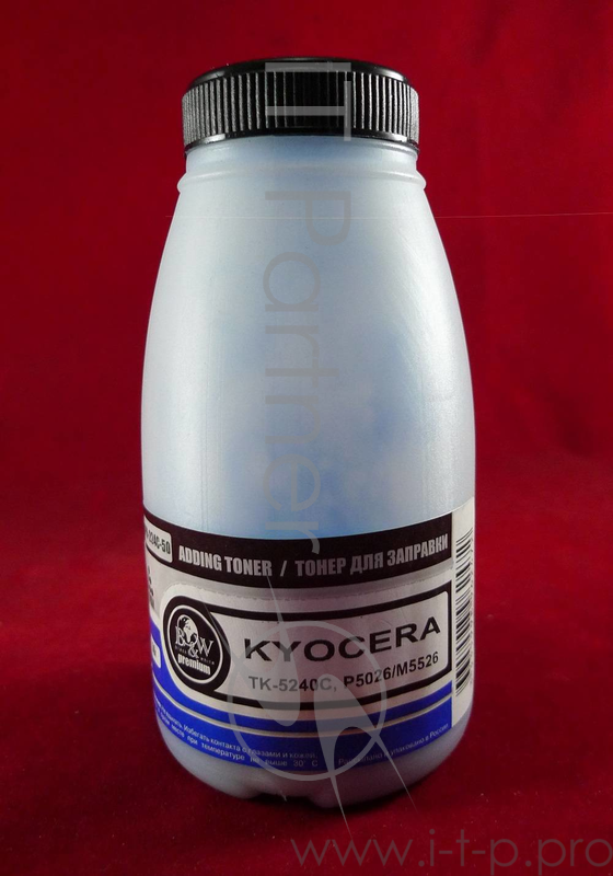 Тонер для Kyocera TK-5240C, P5026/M5526 Cyan (фл. 50г) 3K B&W Premium фас. Россия