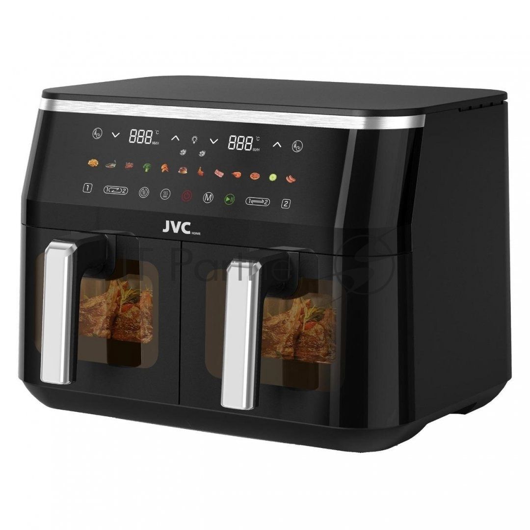 Аэрогриль JVC JK-MB110 черный, 3400 Вт, 6 л, сенсор, 12 программ