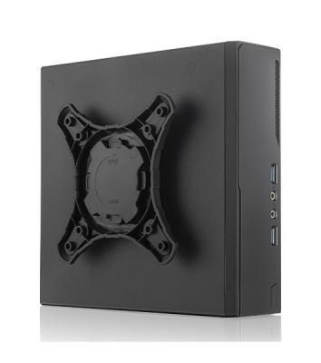 Корпус Foxline FL-L01-AD120-D65, USFF Desktop, чёрный, БП 120 Вт (внешний адаптер)