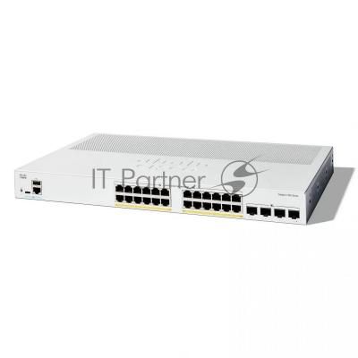 Коммутатор Cisco Catalyst C1200-24P-4X, 24×1 Гбит/с + 4×10 Гбит/с SFP+, управляемый