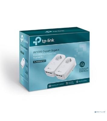 Комплект гигабитных Powerline-адаптеров со встроенной розеткой TP-Link TL-PA8030P KIT AV1300