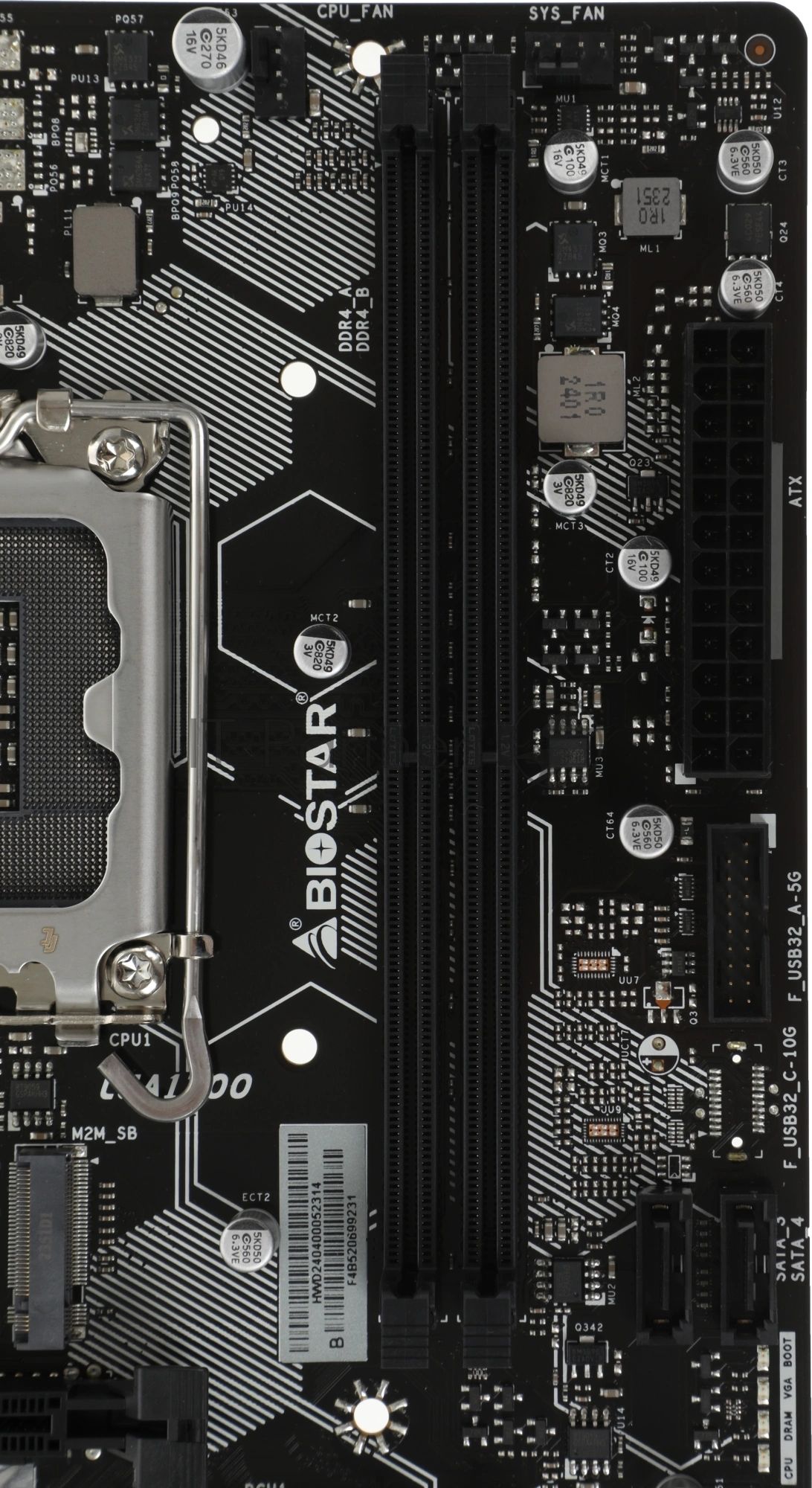 Материнская плата Biostar H610MS, LGA1700, Intel H610, 2xDDR4, 4xSATA, 1xM.2, 1xPCIe 4.0 x16, 1xPCIe 3.0 x1, 1xHDMI, 1xDisplayPort, 1x 1Gb LAN, 1xUSB 3.2 Gen 1, 4xUSB 2.0, 3x3.5 мм, 7.1, microATX