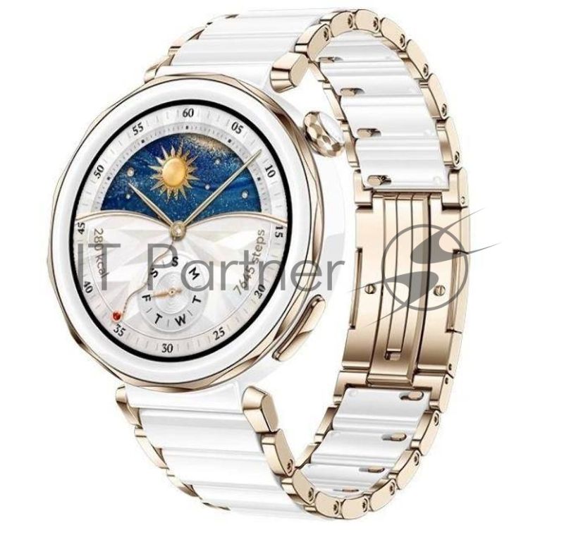 Умные часы Huawei Watch GT 5 Pro JNA-B29, 1.32" AMOLED, Bluetooth, NFC, IP68, керамический белый