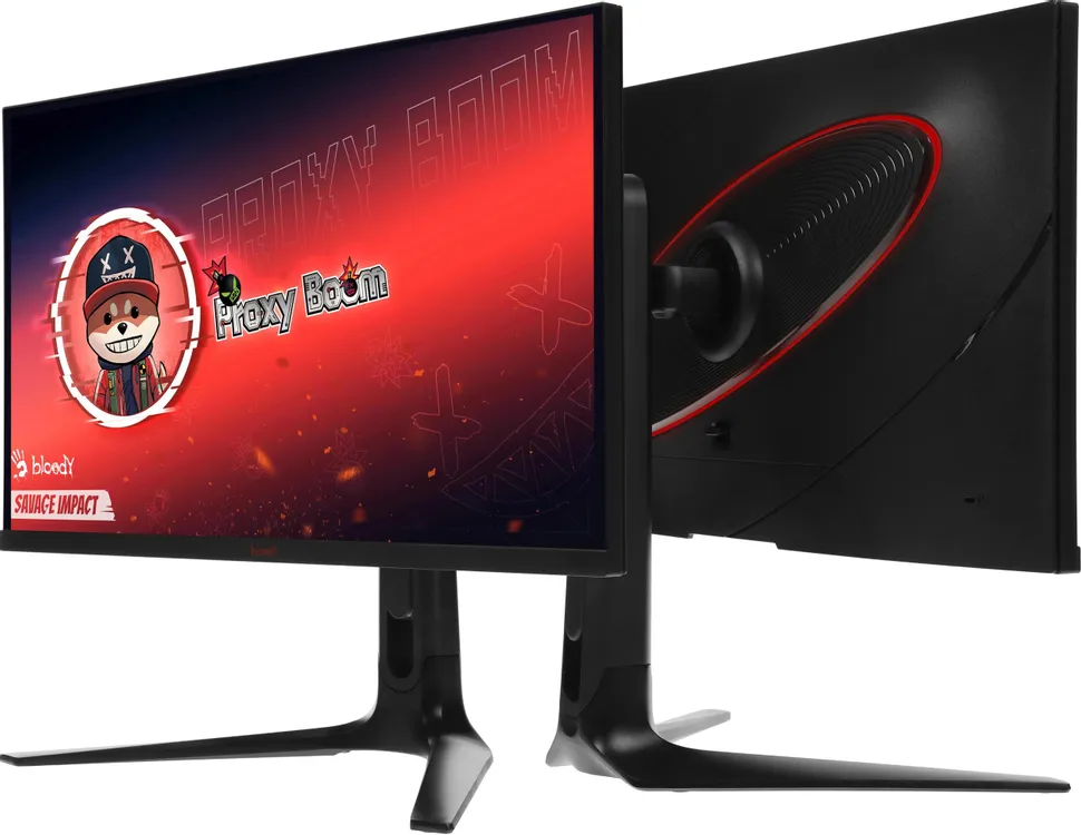 Монитор 27" BLOODY MN272Q IPS 2560x1440, 240 Гц, 5 мс, 16:9, 400 кд/м², 2xHDMI, 2xDisplayPort, трехсторонний безрамочный дизайн, Flicker Free, Low Blue Light, HDR10, темно-серый