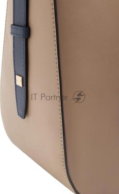 Деловая сумка тоут женская Piquadro Circle BD7136W92/TOBLU с отделением для ноутбука 14" бежевая/голубая натур.кожа
