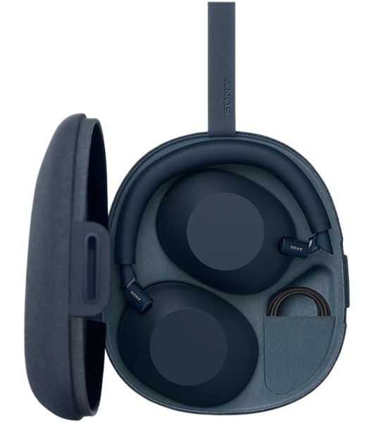 Беспроводные/проводные наушники Sony WH-1000XM6 синий, полноразмерные, Bluetooth + проводной, активное шумоподавление, до 40 ч