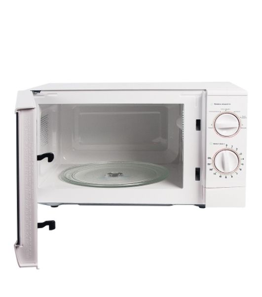 Микроволновая печь Mystery MMW-2012 белый, 20 л, 800 Вт, переключатели - поворотный механизм