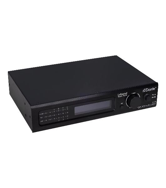 Конвертор Intrend ITDAN-PTR44 Dante - аналог. 4 входа/4 выхода phoenix, 2xRJ45(Dante). встроенный аудиопроцессор (gain, phantom power, mute). Управление ethernet/RS232. Питание 12V