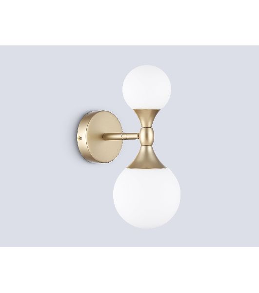 Настенный светильник Ambrella light LH51053/2 GD/FR золото/белый матовый G9*2 max 28W 120*195*300
