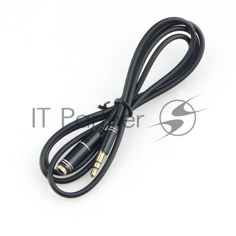 Кабель аудио удлинительный Cablexpert CCAB-02-35MF-1MB. 3.5 Jack (M)/3.5 Jack (F), черный, 1м, блистер