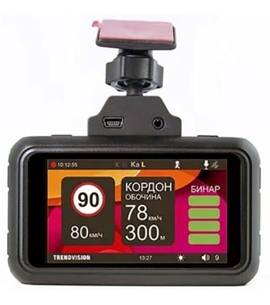 Видеорегистратор с радар-детектором TrendVision Hybrid Signature EVO Wi, 2560x1440, 3", GPS/ГЛОНАСС, Wi-Fi, G-сенсор, датчик движения, GPS-информатор