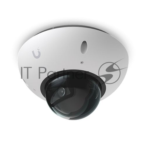 Купольная камера 4K PoE Ubiquiti UniFi Protect Camera G6 Dome White с ночным видением, интеллектуальным распознаванием и прочным антивандальным корпусом.