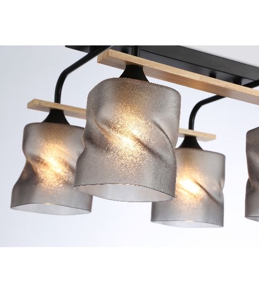 Светильник Ambrella light TR3033249/4 BK/WD черный/дерево E27/4 max 60W 340*340*245