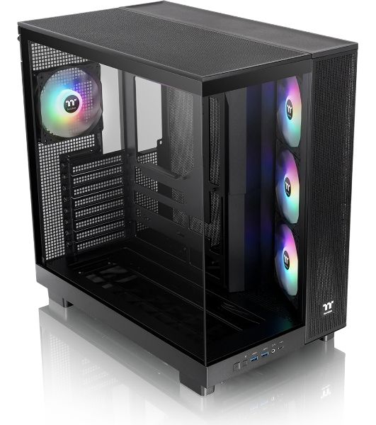 Компьютерный корпус Thermaltake View 380 XL TG ARGB черный без БП E-ATX 2x120мм 2xUSB3.0 audio bott PSU