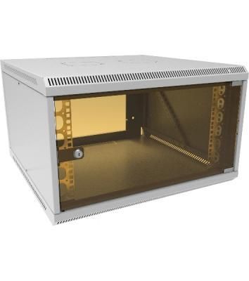 Шкаф коммутационный Suprlan (05-1066) настенный 6U 600x600 мм пер. дв. стекл направл. под закл. гайки 70 кг RAL 7035 535 мм 19.37 кг 360 мм