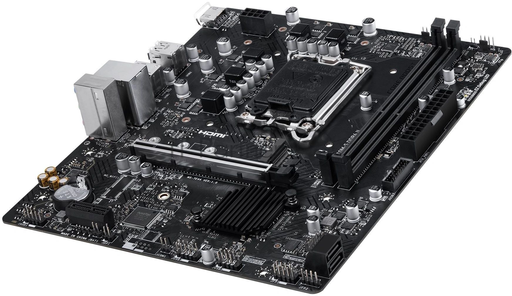 Материнская плата MSI PRO H610M-S DDR4 II, LGA1700, Intel H610, 2xDDR4, 2xSATA, 1xM.2 PCIe 3.0, 1xPCIe 4.0 x16, 1xPCIe 3.0 x1, 1xHDMI, 1x 1Gb LAN, 2xUSB 3.2 Gen1, 4xUSB 2.0, 3x3.5 мм, 7.1, microATX