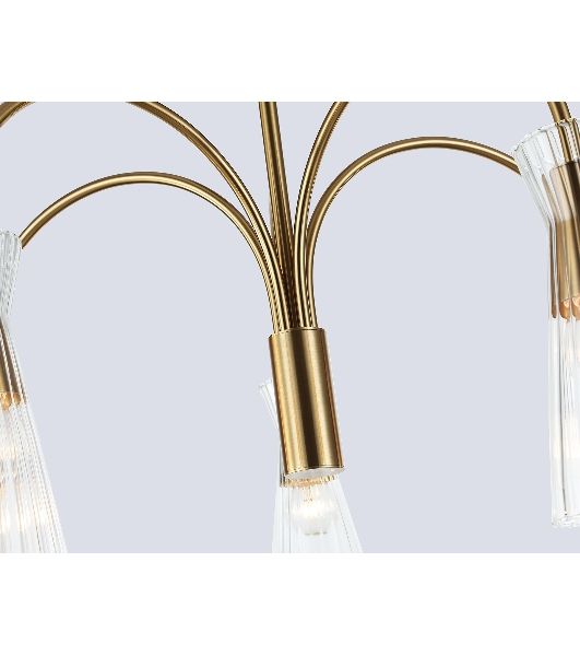 Люстра Ambrella light LH55701/5 BS/CL латунь/прозрачный E14*5 max 40W D600*440