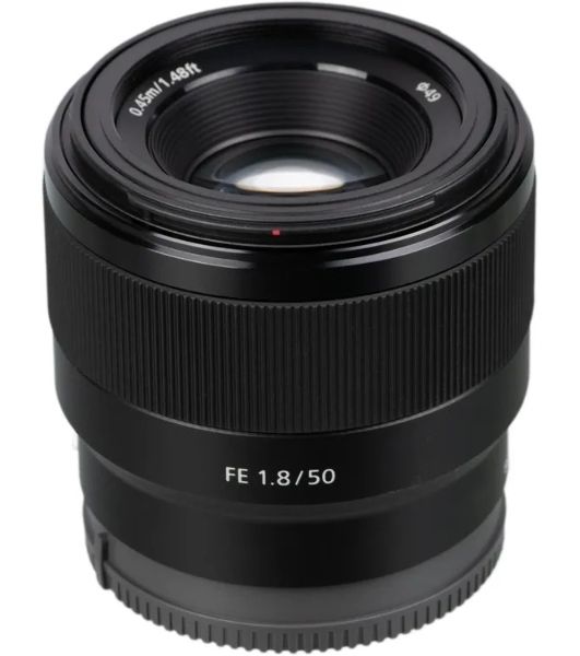 Объектив Sony SEL50F18F.SYX, 50 мм, f/1.8, фикс-объектив, компактный светосильный стандартный объектив с асферическим элементом, Sony E (FE), черный