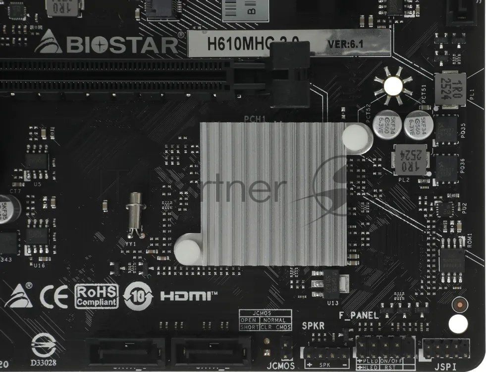 Материнская плата Biostar H610MHC 2.0, LGA1700, Intel H610, 2xDDR4, 4xSATA, 1xM.2 PCIe 3.0 x4, 1xPCIe 4.0 x16, 1xPCIe 3.0 x1, 1xVGA, 1xHDMI, 1x 1Gb LAN, 2xUSB 3.2 Gen1, 4xUSB 2.0, 3x3.5 мм, 7.1, microATX