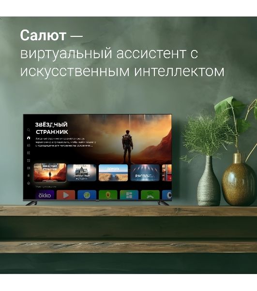 Телевизор Digma 65" DM-LED65UBB40 черный LED UHD 60Hz Салют ТВ