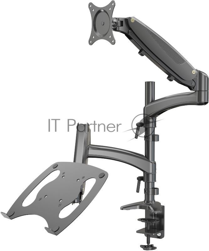 Кронштейн для монитора/ноутбука Cactus CS-VM-LH08-BK черный 13"-27" макс.8кг настольный поворот и наклон