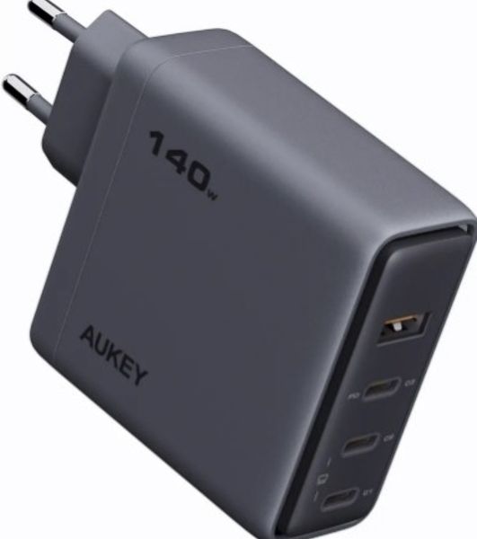 Сетевое зарядное устройство Aukey Comet Mix 140W 3C+A серый