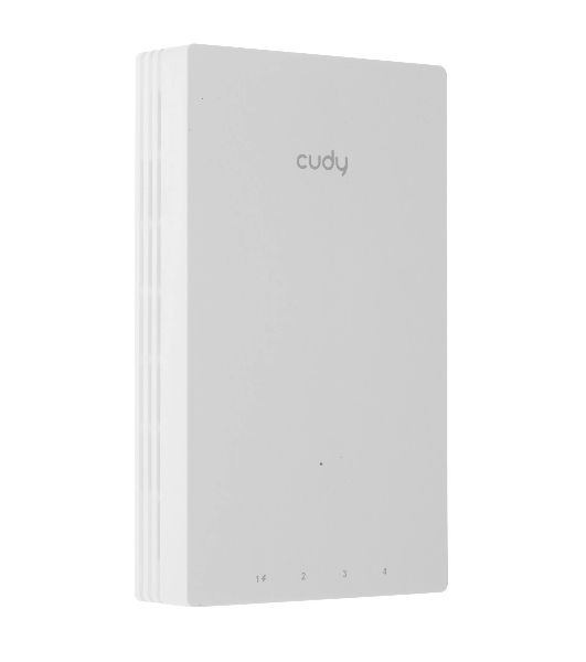Точка доступа Wi-Fi Cudy AX3000 Gigabit Wall-Plate Wi-Fi 6 Access Point AX3000 Dual Band Wi-Fi 6 Wall Plate Access Point, Chipset MT7981+MT7531AE+MT7976CN, 802.11ax/ac/a/b/g/n, 2402Mbps at 5GHz + 574Mbps at 2.4GHz, 1 x Gigabit PoE-IN Port, 802.3af/at, 4 x