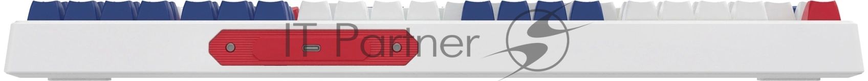 Клавиатура Oklick 725G проводная, USB Type-A, белый/красный