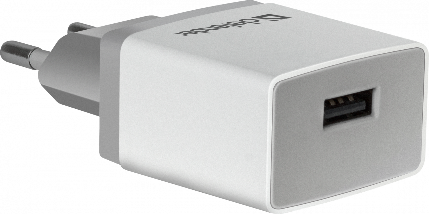 Сетевой адаптер питания Defender 1xUSB, 5V/2.1А, белый (UPA-21)