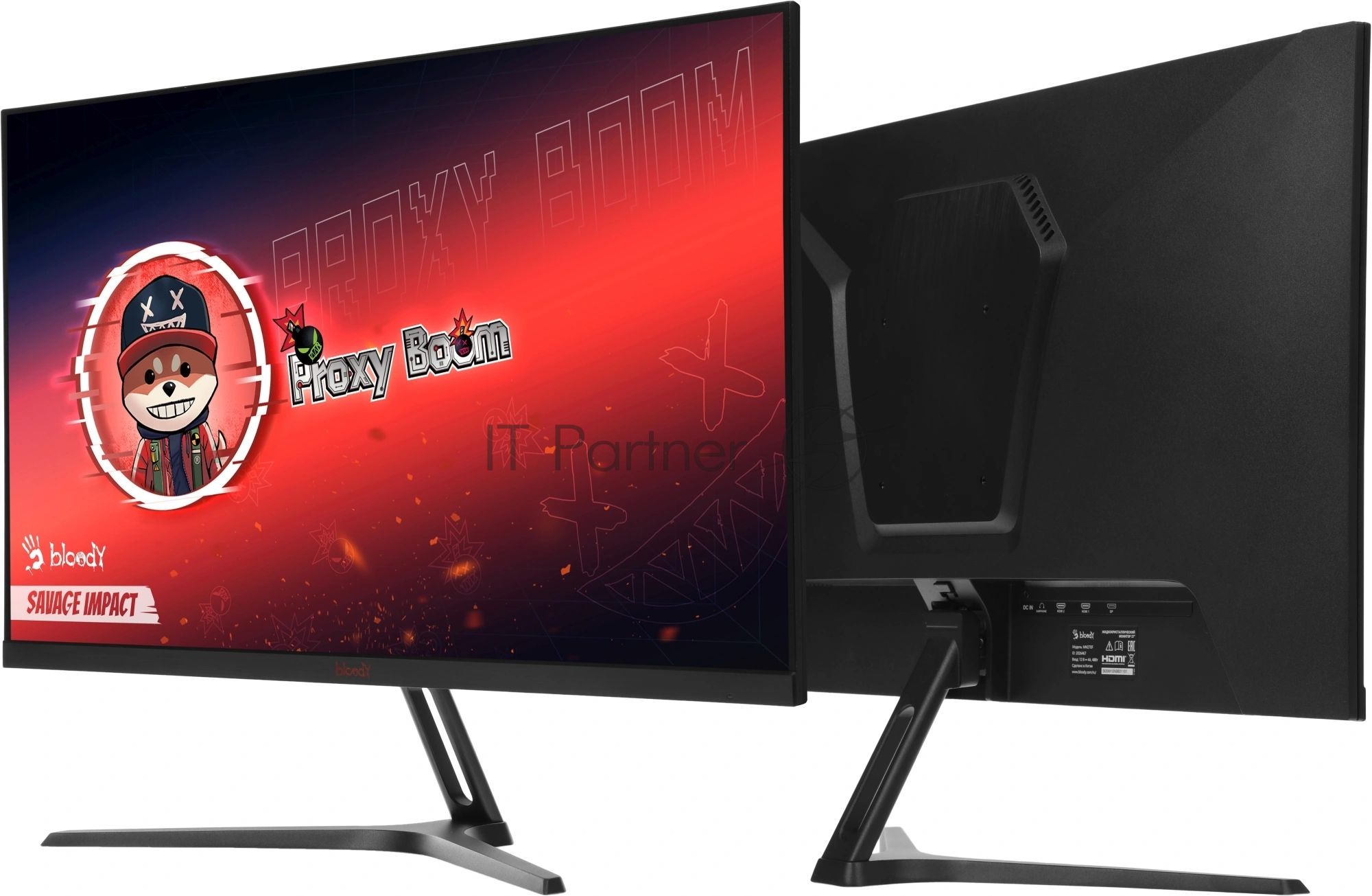 Монитор 27" Bloody MN270F IPS 1920x1080, 180 Гц, 1 мс, 16:9, 300 кд/м², 2xHDMI, 1xDP, 1x3.5 мм, черный