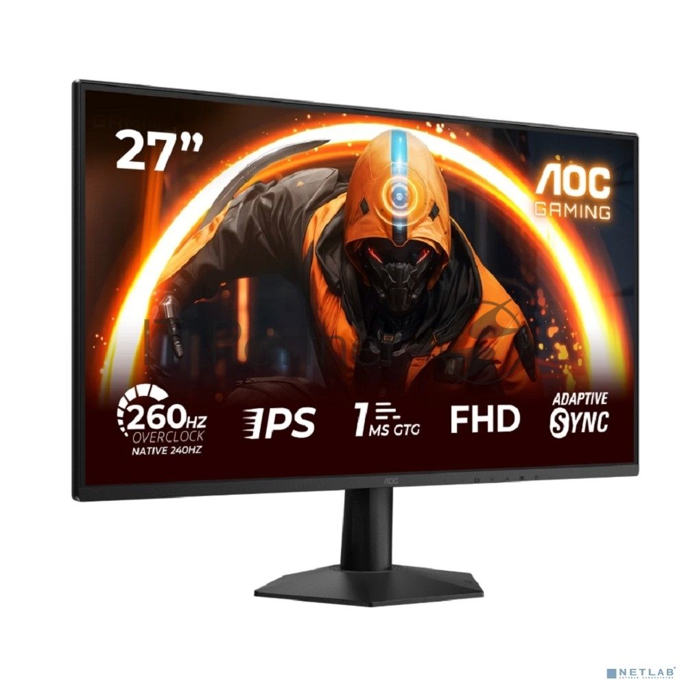 Монитор 27" AOC 27G50Z Fast IPS 1920x1080, 260 Гц, 1 мс, 16:9, 300 кд/м², HDMI, DisplayPort, HDR, Flicker Free, Low Blue Light, черный