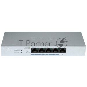Коммутатор ZYXEL GS1200-5HPV3-EU0101F, 5×1 Гбит/с, 4×PoE+, 68 Вт, управляемый