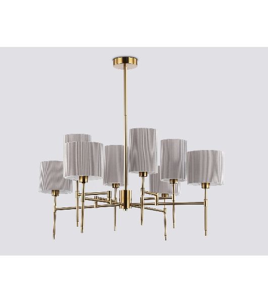 Люстра Ambrella light LH72383/8 BS/GR латунь/серый E14*8 max 40W D810*705