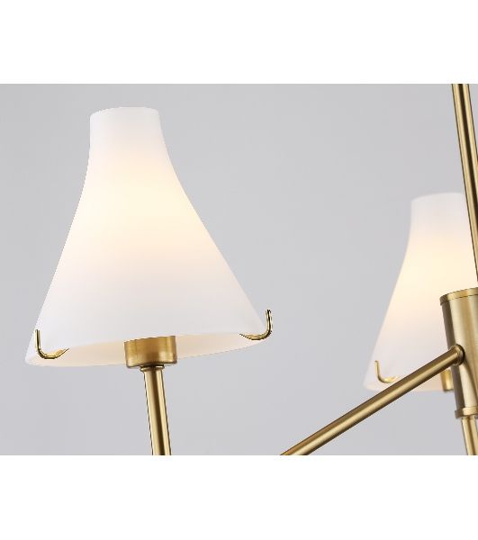Люстра Ambrella light LH57131/3 BS/FR латунь/белый матовый E14/3 max 40W D650*590