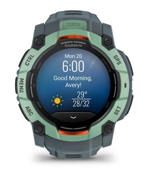 Умные часы Garmin Instinct 3 AMOLED 50mm, 1.3" AMOLED, ANT+, Bluetooth, 10 ATM, нео тропик / серый