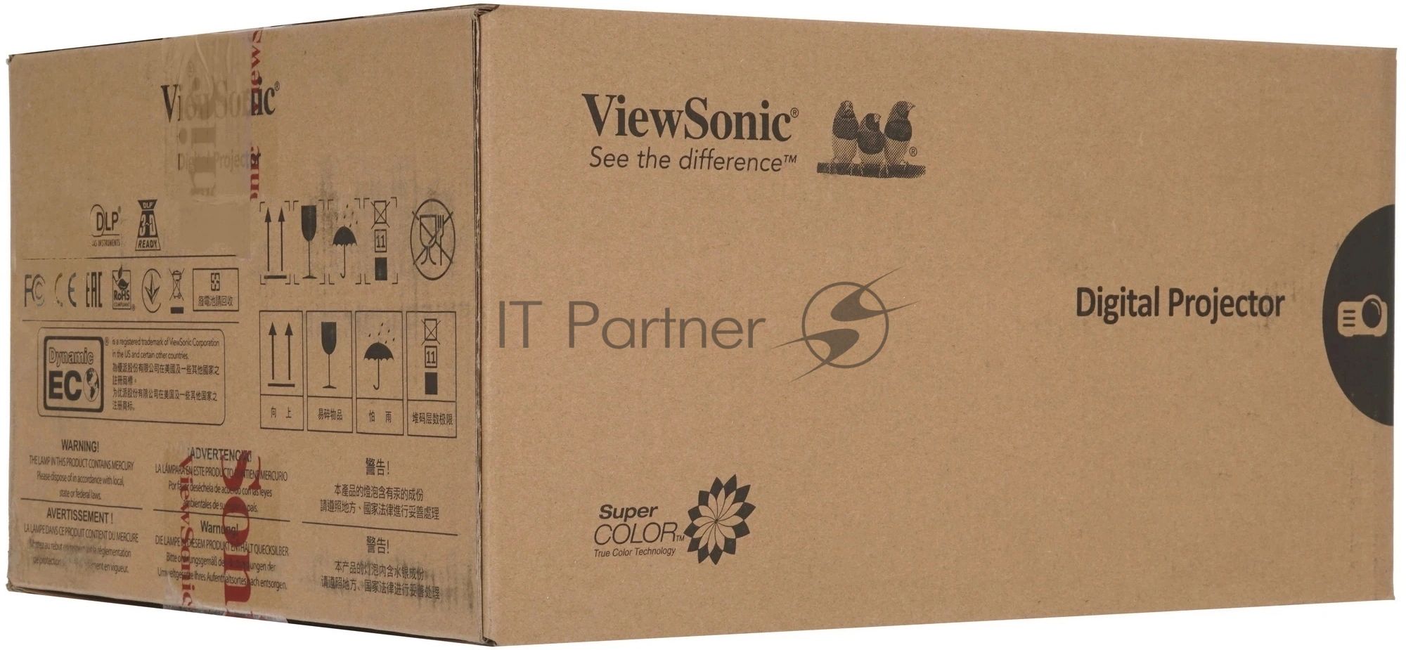 Проектор ViewSonic PA503XP (DLP, XGA 1024x768, 3600Lm, 22000:1, 2xHDMI, 1x2W speaker, 3D Ready, lamp 15000hrs, White, 2.2kg)