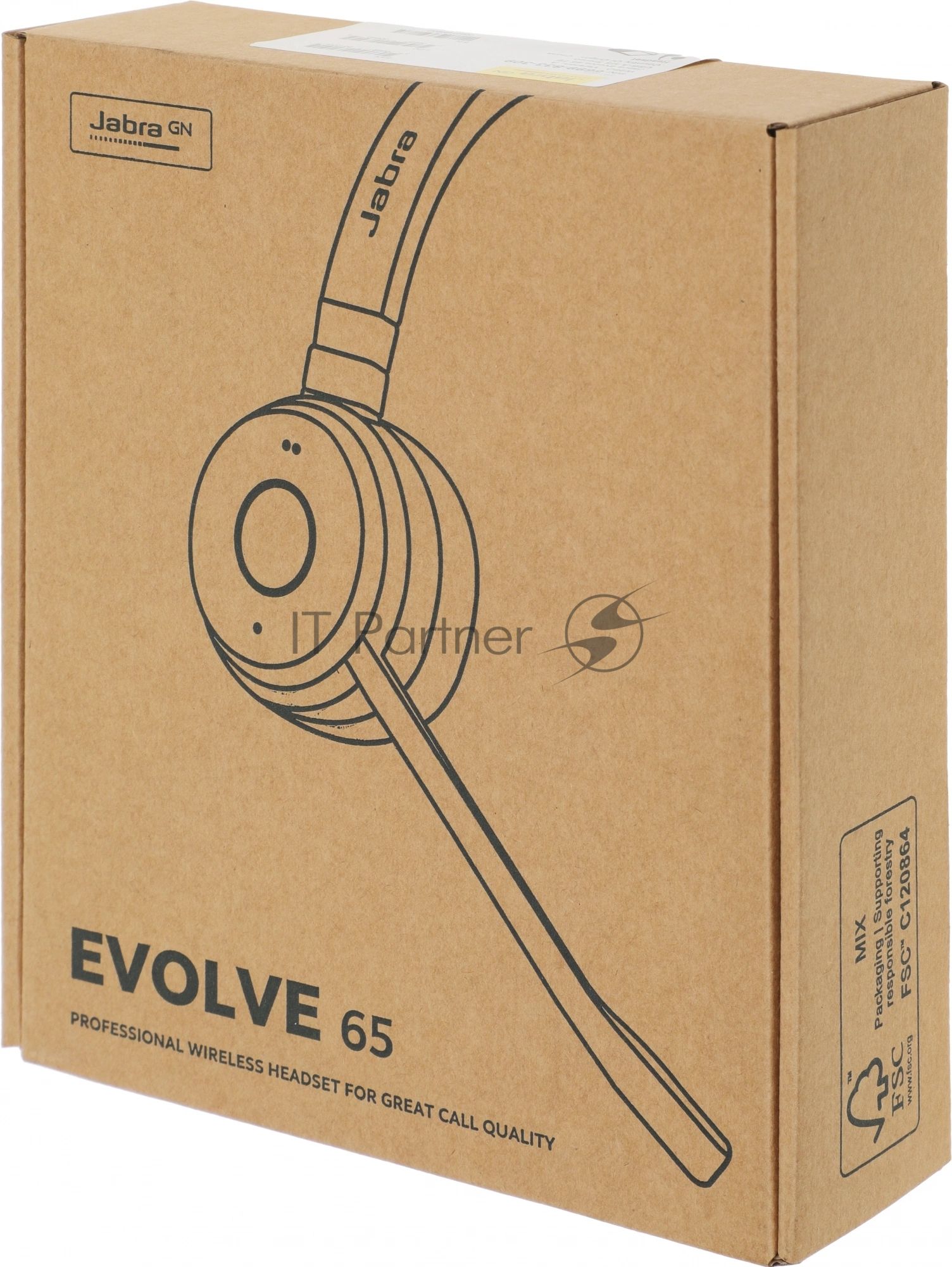 Гарнитура Jabra Evolve 65 TE чёрный, беспроводная, Bluetooth, до 16 ч