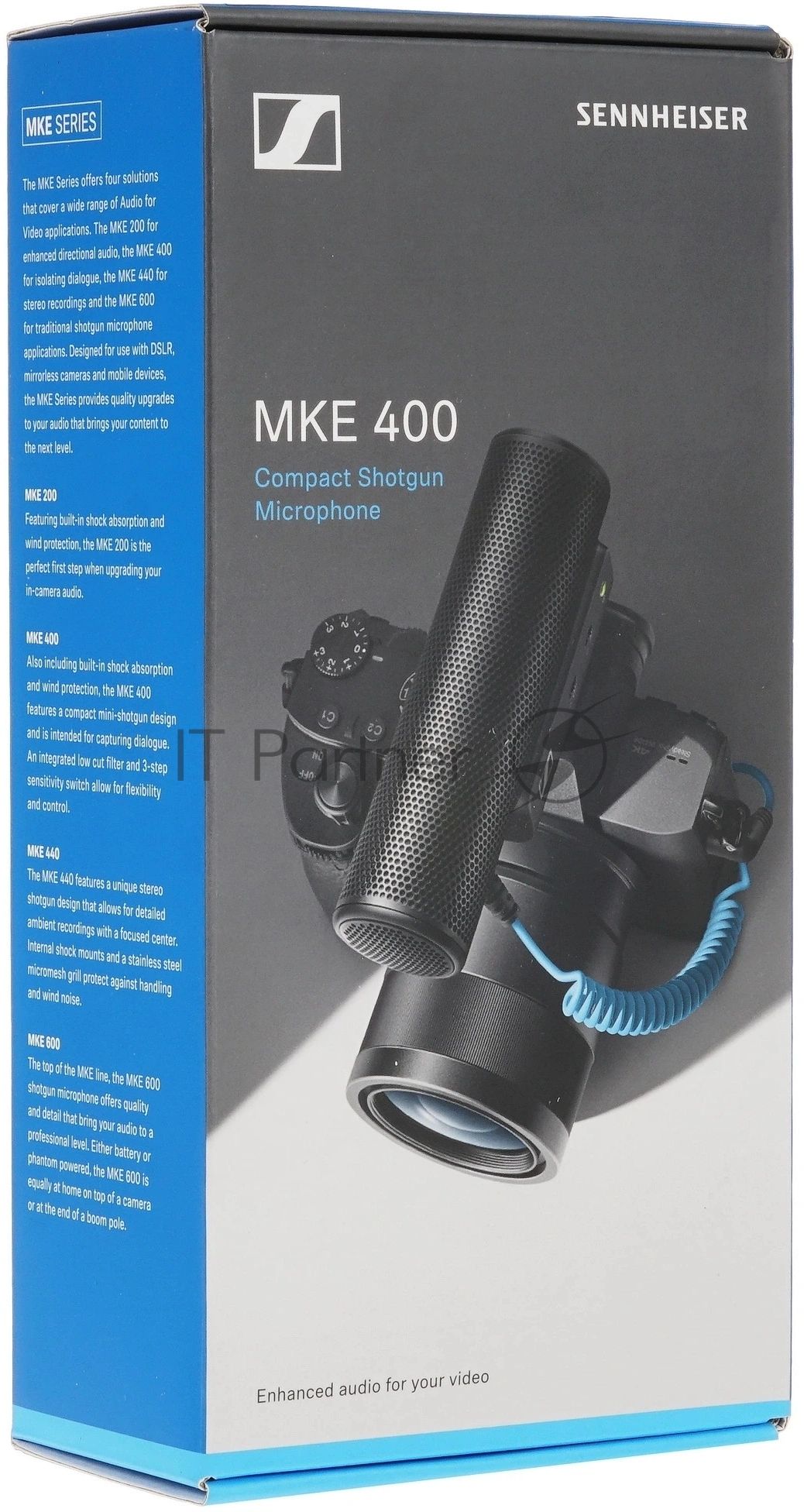 Микрофон проводной Sennheiser MKE 400 0.067м черный