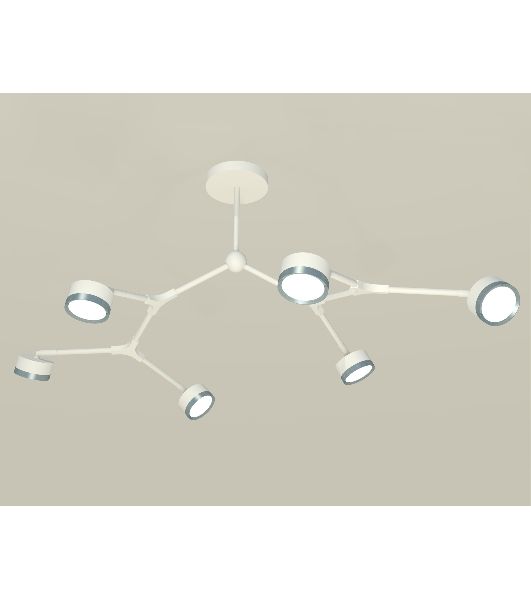 Светильник Ambrella light XB9055151/6 SWH/PPH белый песок/графит полированный GX53 (C9055, N8133)