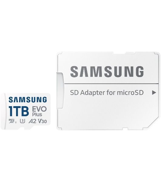Флеш карта Samsung EVO Plus MicroSDXC MB-MC1T0SA/KR 1Tb A2 U3 V30 +SD Adapter