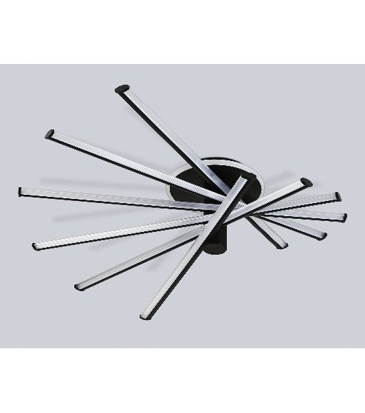 Потолочный светодиодный светильник Ambrella light FL6232 BK черный 96W 3000K-6400K 605*605*200 (ПДУ ИК)