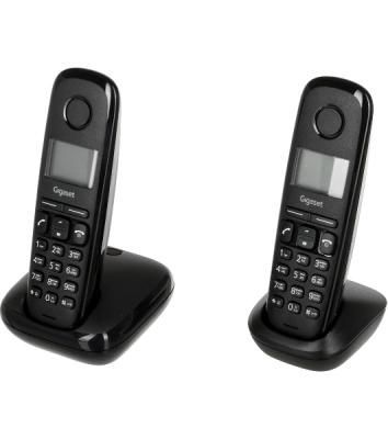 Радиотелефон Dect Gigaset A170 DUO черный (труб. в компл.:2шт) АОН